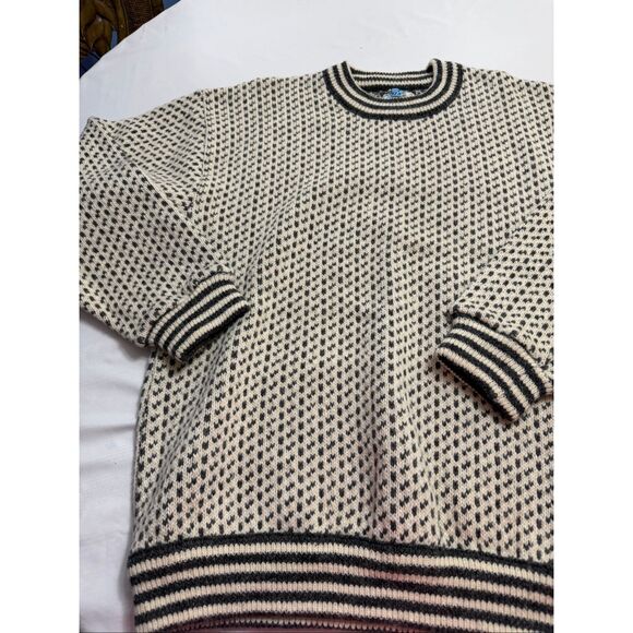 L.L. Bean Vintage Norway Birdseye Heavy Fisherman Sweater Men’s Size Large Tall - Picture 4 of 16